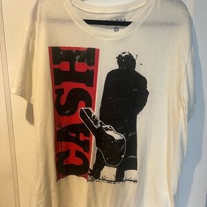 Torrid Johnny Cash White and Black Graphic Tee